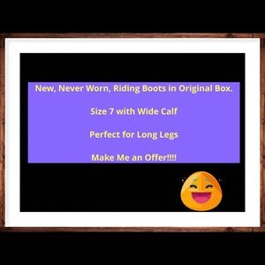 Karisma Riding Boot. NWT. Wide calf.